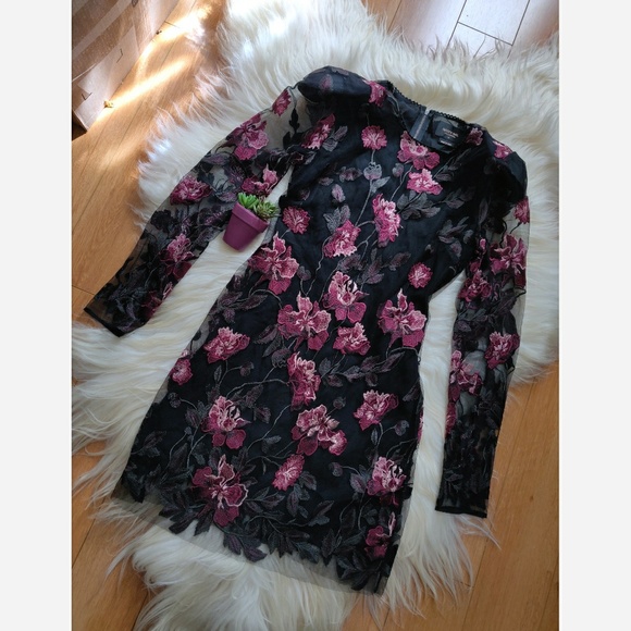 NEW Nasty Gal collection floral sheer dress - Picture 2 of 8